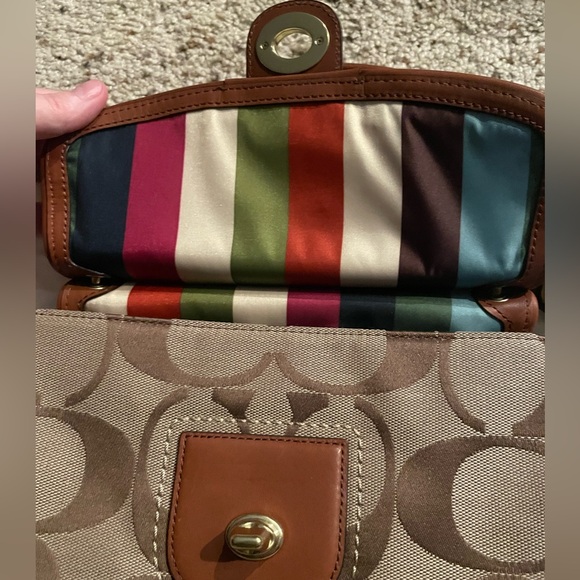 Coach Willis Brown Signature Canvas Tan Leather 65th Anniversary Crossbody Bag - Picture 4 of 12